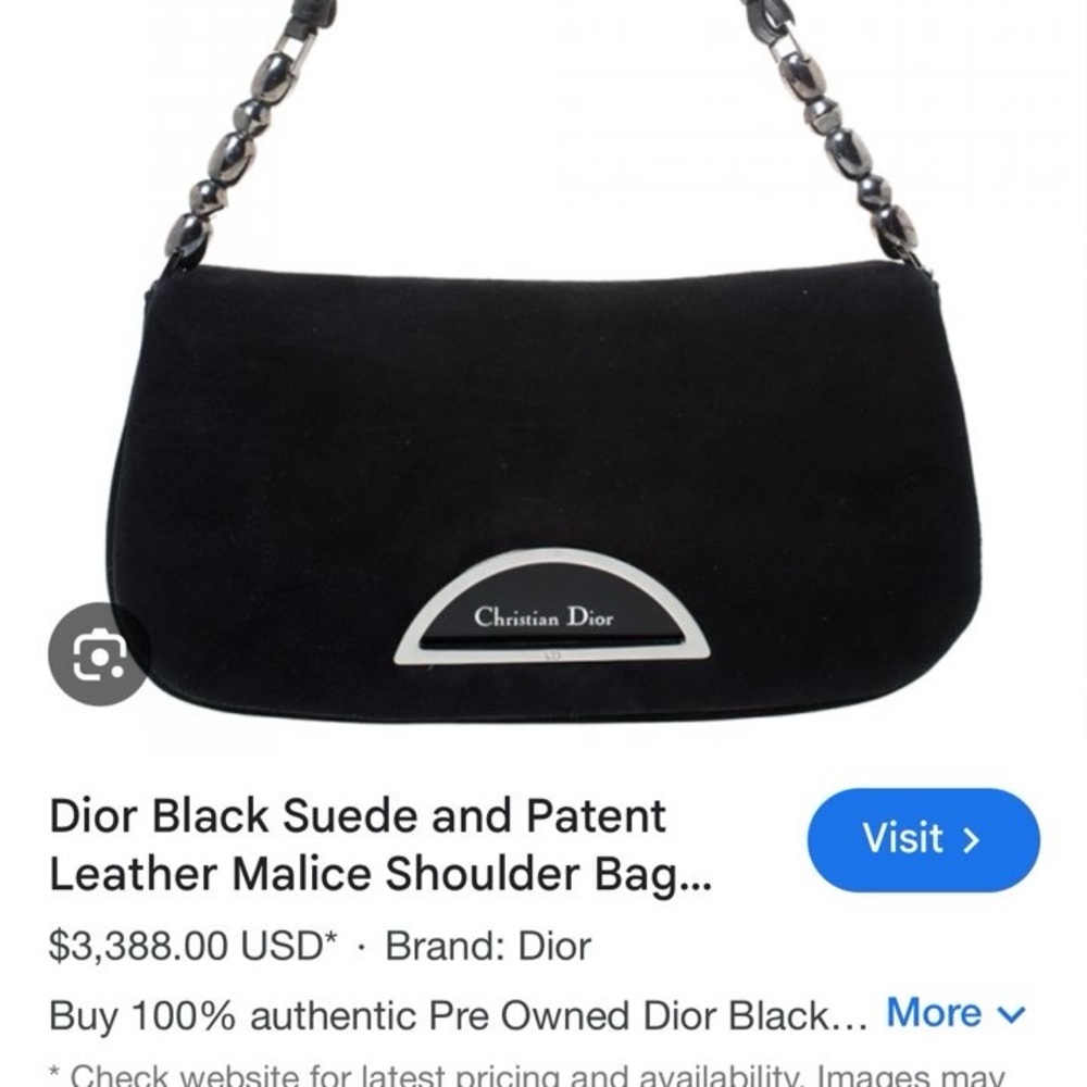 Dior Black Shoulder Bag with Chain Detail